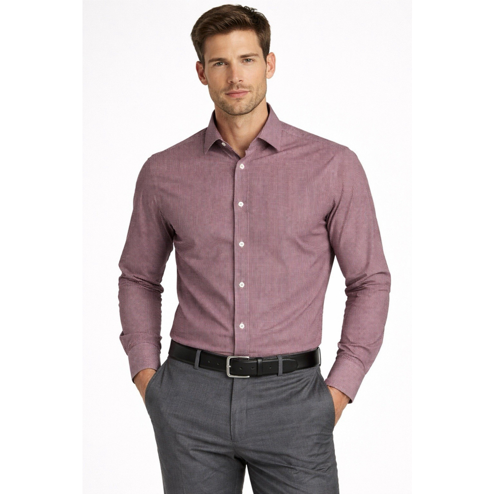 Tommy Hilfiger Slim Fit Button Down Shirt Men XL 17.5 34/35 Check Long Sleeve